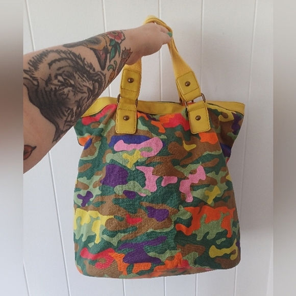 Colorful Camouflage Tote Bag - Picture 9 of 11